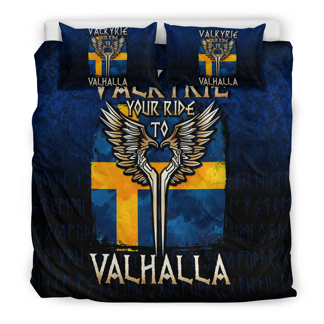 Viking Bedding Set Valkyrie Your Ride to Valhalla Sweden