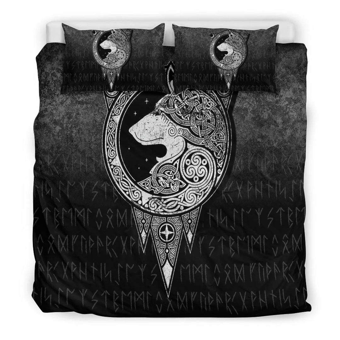 Viking Bedding Set Viking Norse Wolf