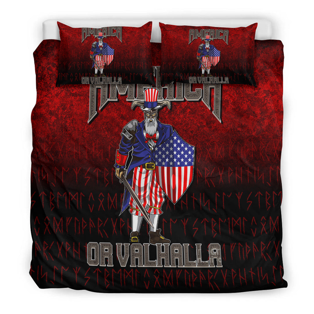 Viking Bedding Set America Or Valhalla Ver01