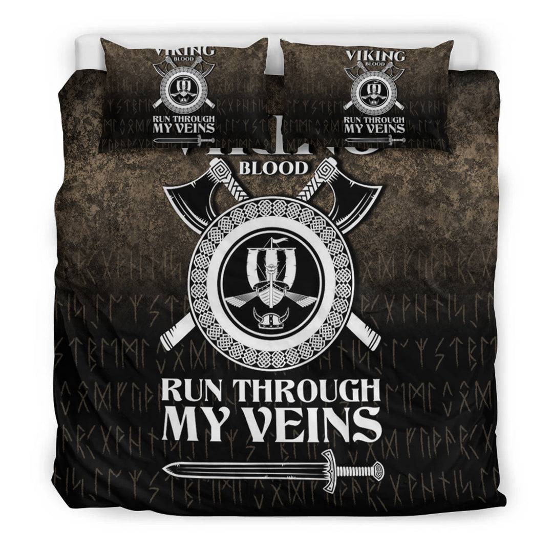 Viking Bedding Set Viking Blood Run Through My Veins Ver05