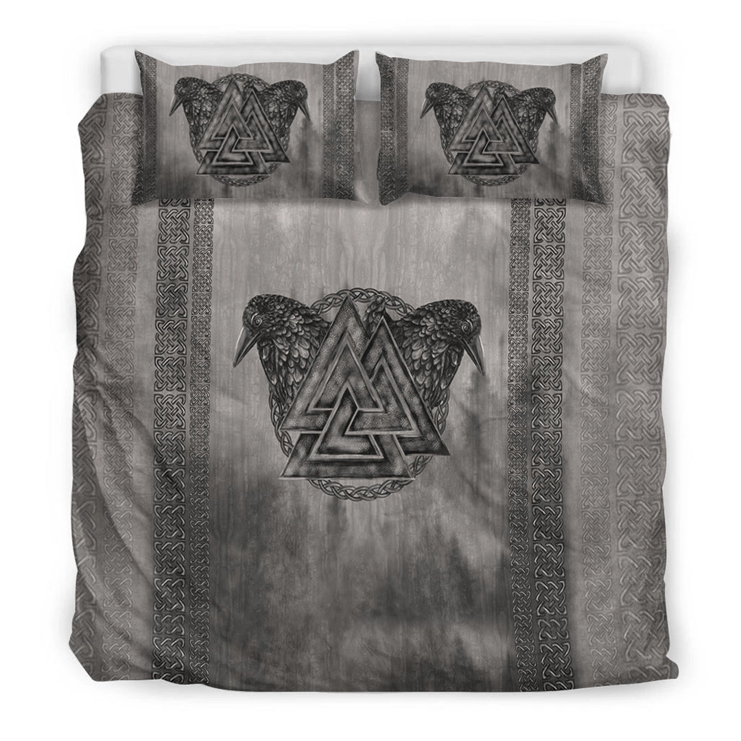 Viking Bedding Set Viking Valknut and Raven