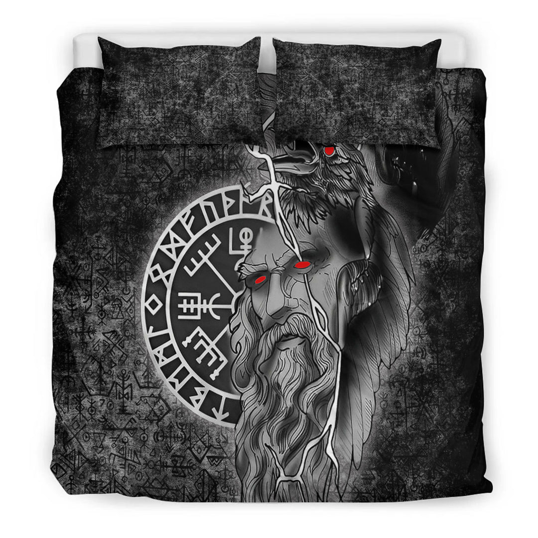 Viking Bedding Set Odin Viking Raven Of Odin Ver02