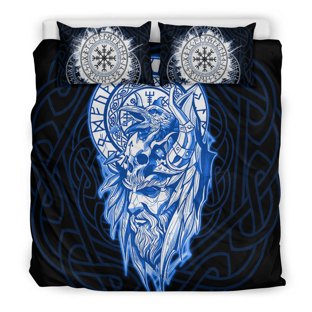 Viking Bedding Set Viking Odin Set Blue