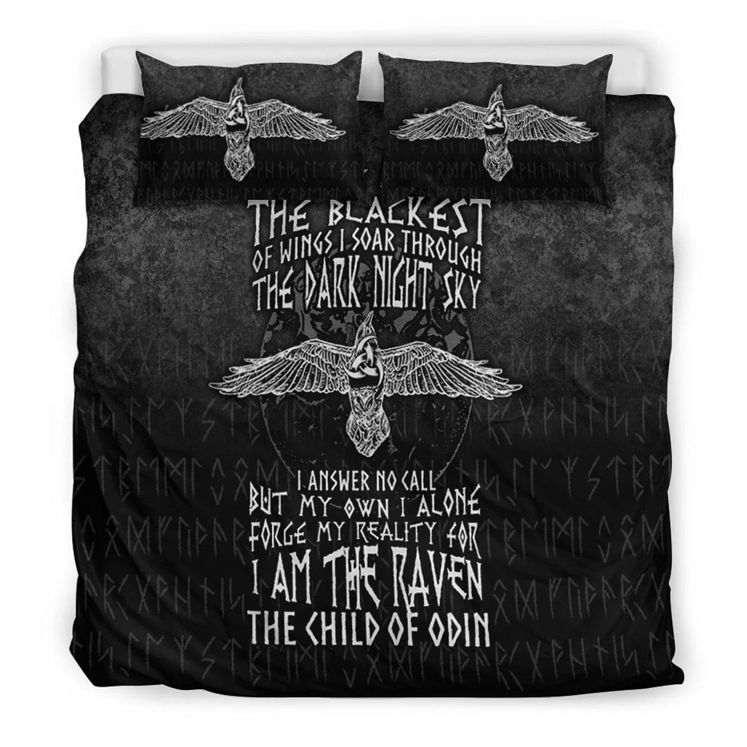 Viking Bedding Set I Am The Raven The Child Of Odin