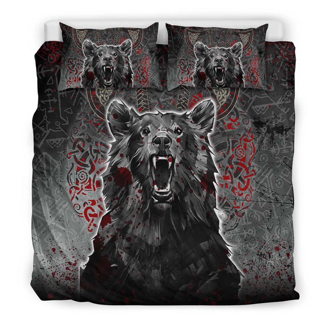 Viking Bedding Set Viking Berserker Bear Blood