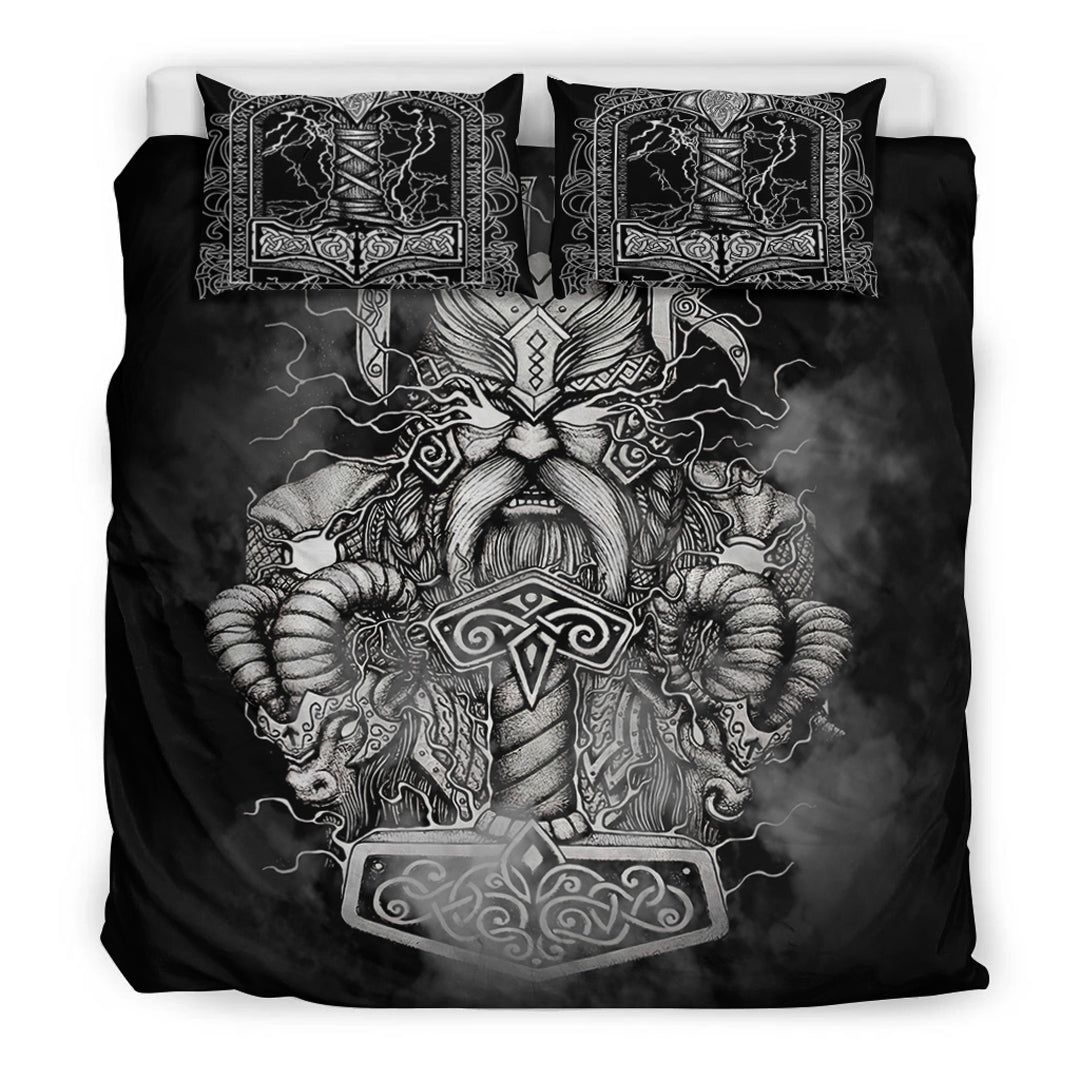 Viking Bedding Set Thor And Hammer