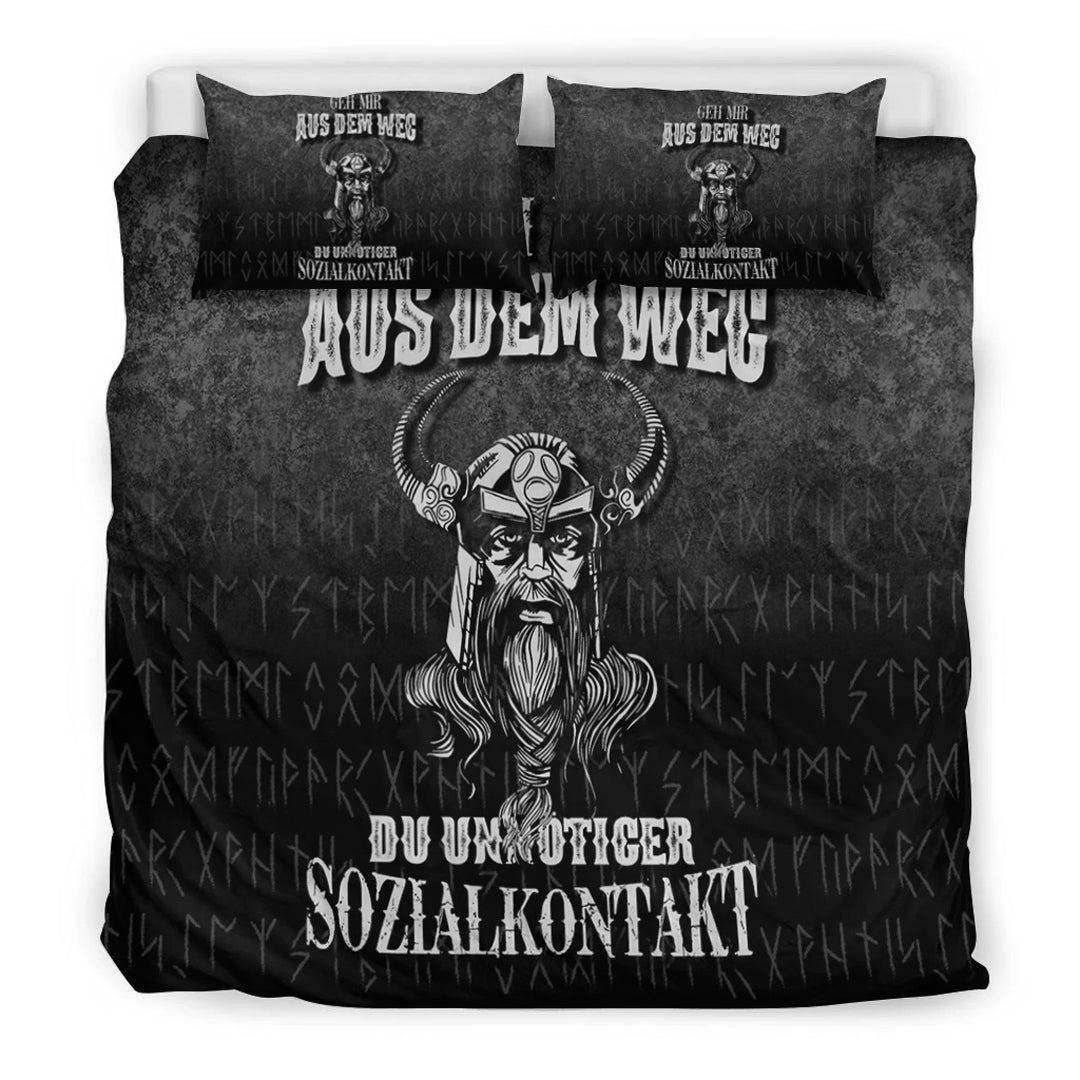 Viking Bedding Set Geh mir aus dem Weg du unnotiger Sozialkontakt