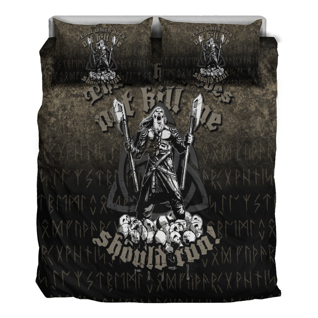 Viking Bedding Set That Which Does Not Kill Me Should Run Style Ver02