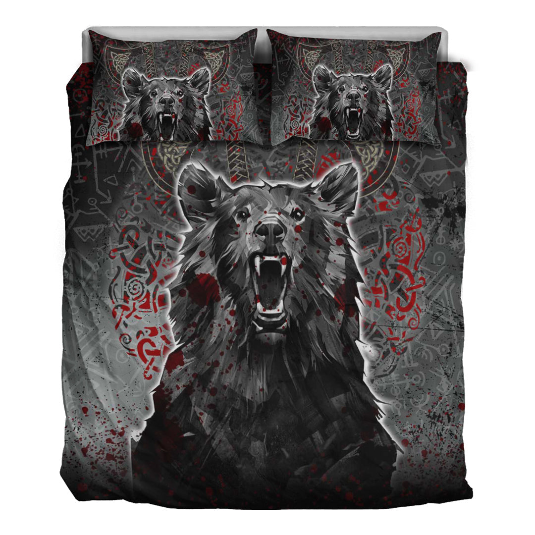 Viking Bedding Set Viking Berserker Bear Blood