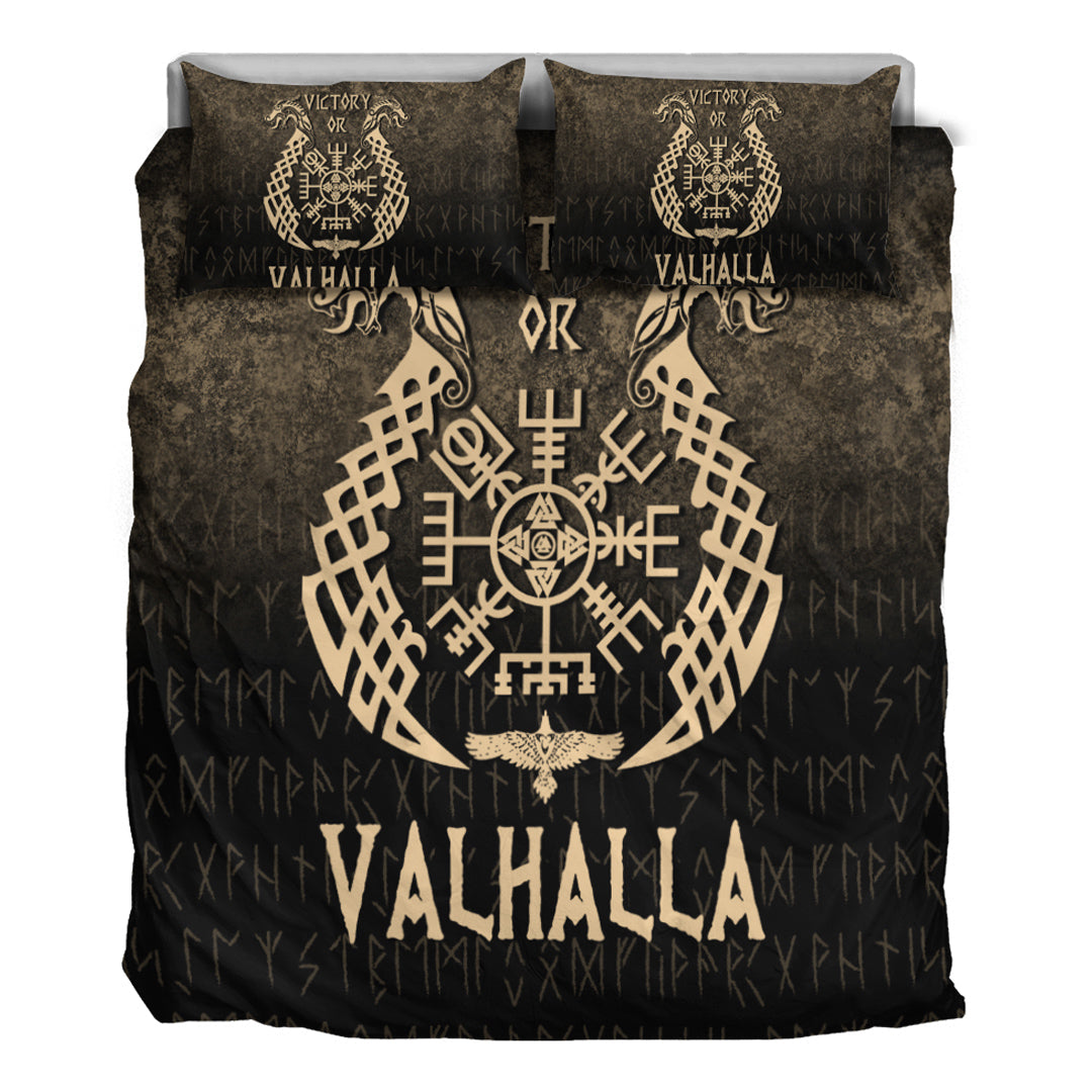 Viking Bedding Set Victory or Valhalla Gold Version