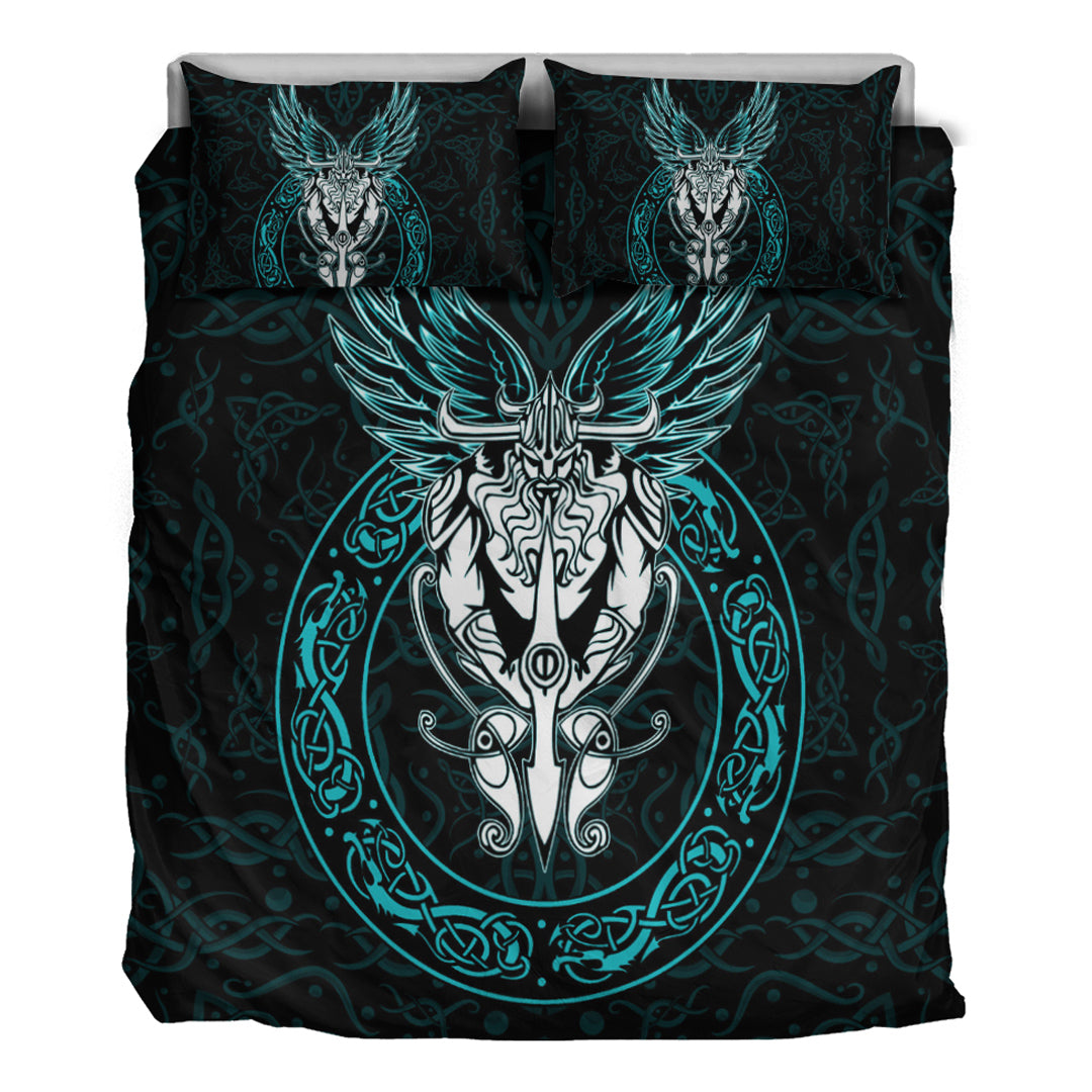 Viking Bedding Set OdinWing Viking Turquoise