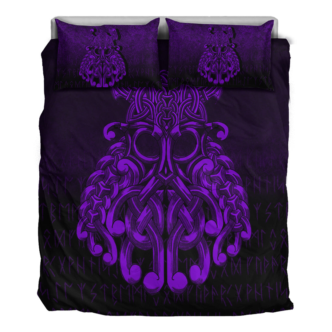 Viking Bedding Set Vikings Odin Valhalla Purple Version