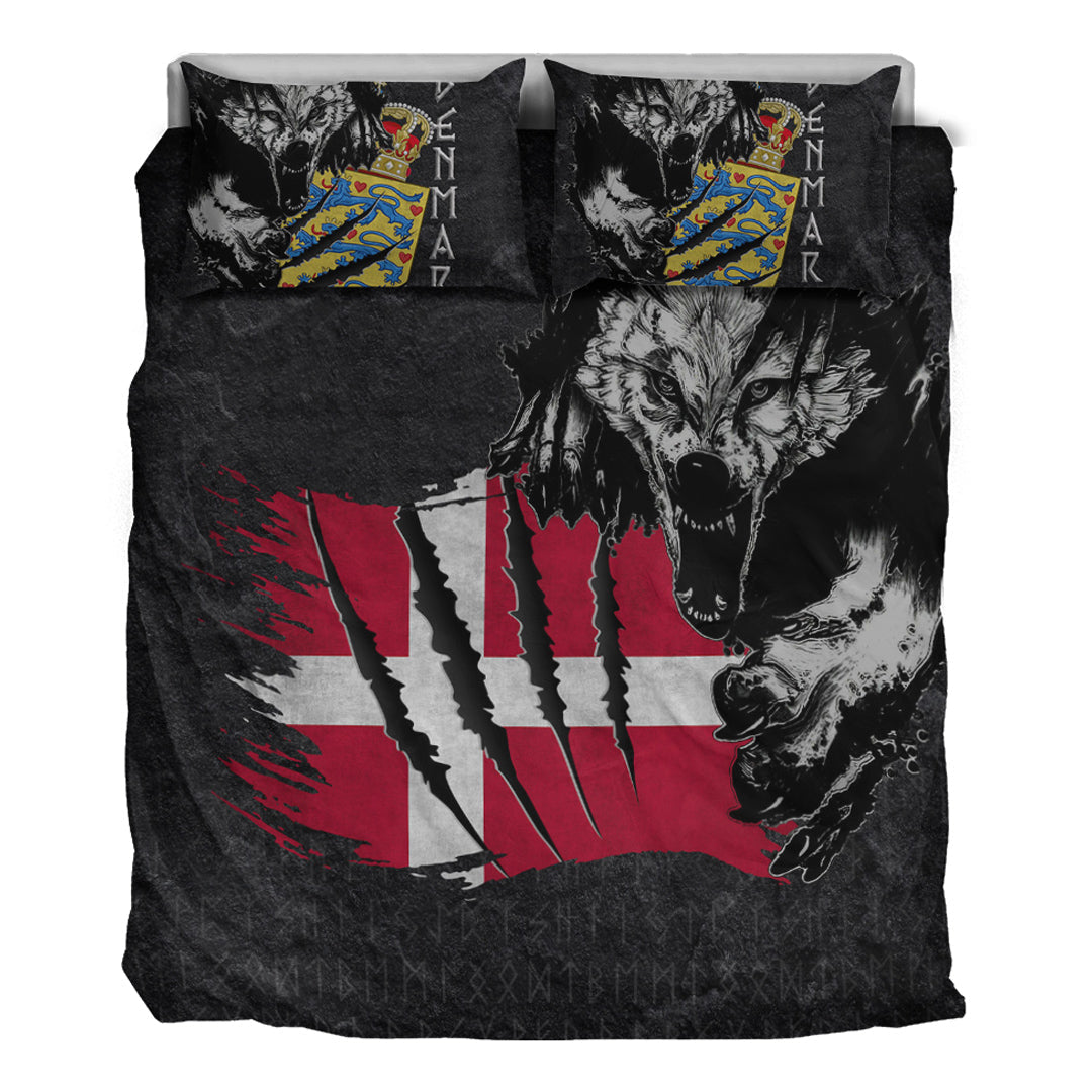 Viking Bedding Set Denmark Wolf Style Ver01