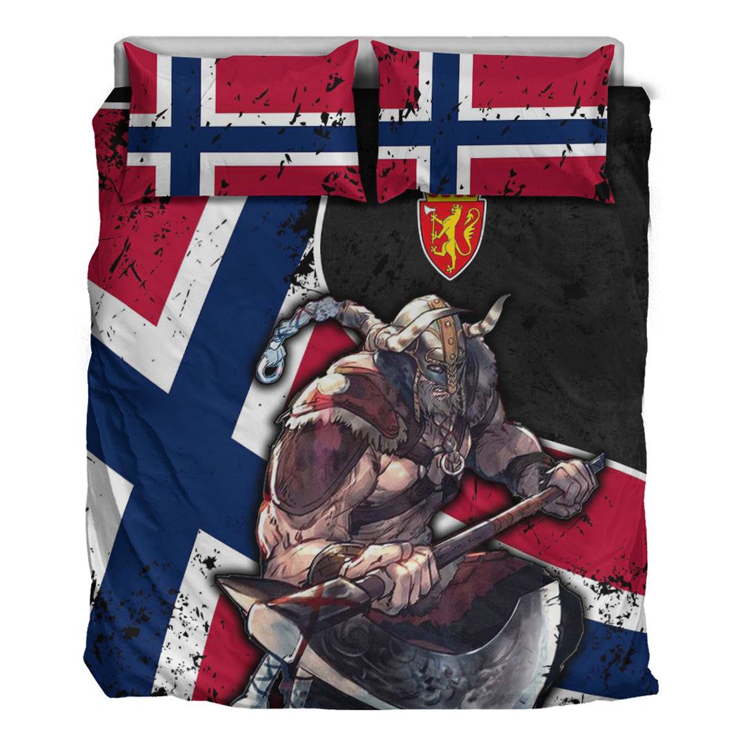 Viking Bedding Set Norway Warrior Brush Style