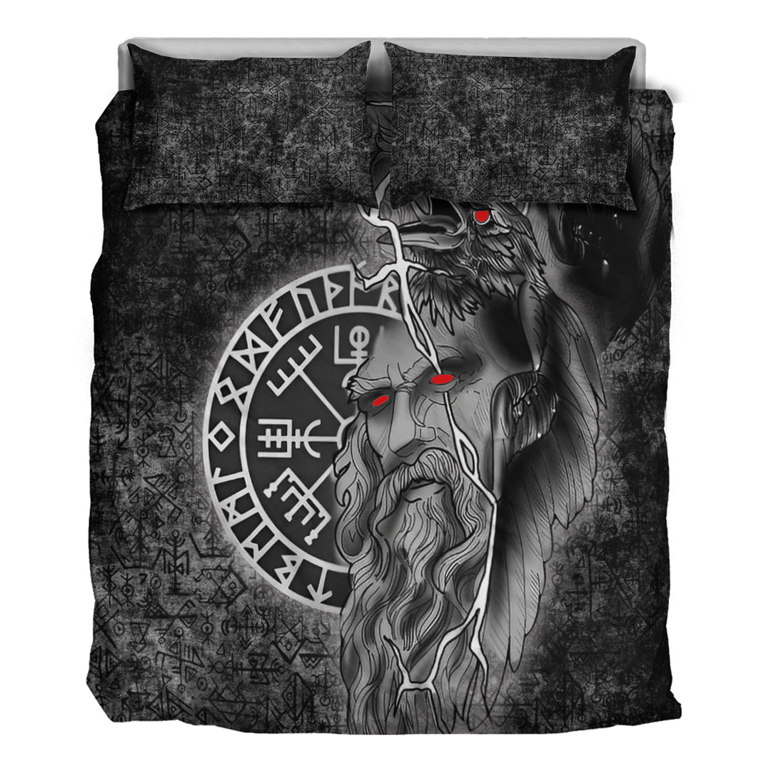 Viking Bedding Set Odin Viking Raven Of Odin Ver02