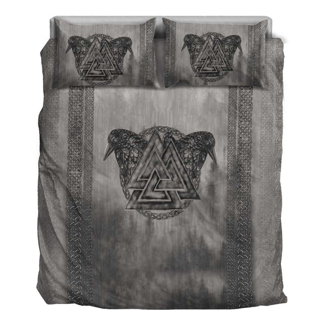 Viking Bedding Set Viking Valknut and Raven