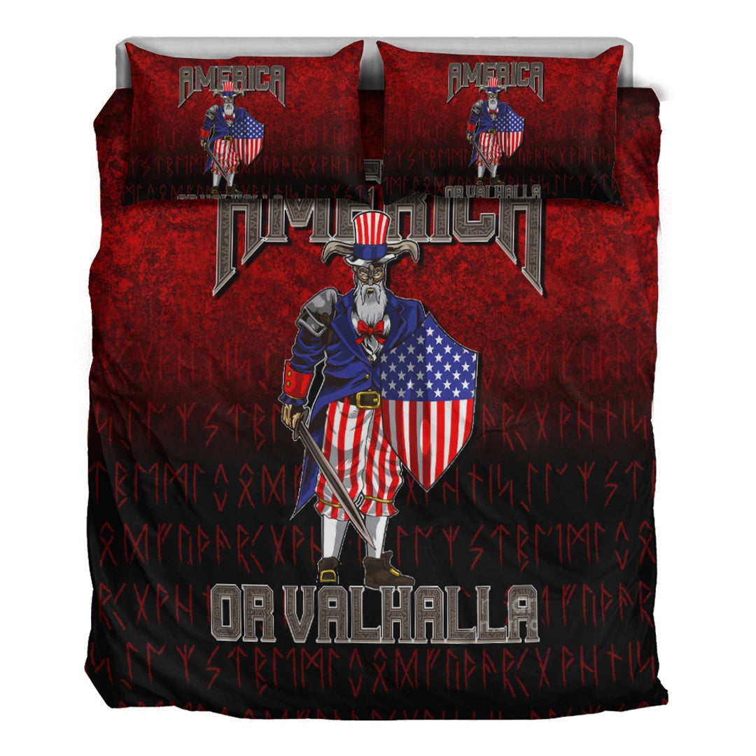 Viking Bedding Set America Or Valhalla Ver01