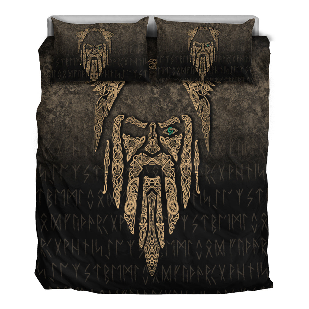 Viking Bedding Set Eye of Odin Gold Version