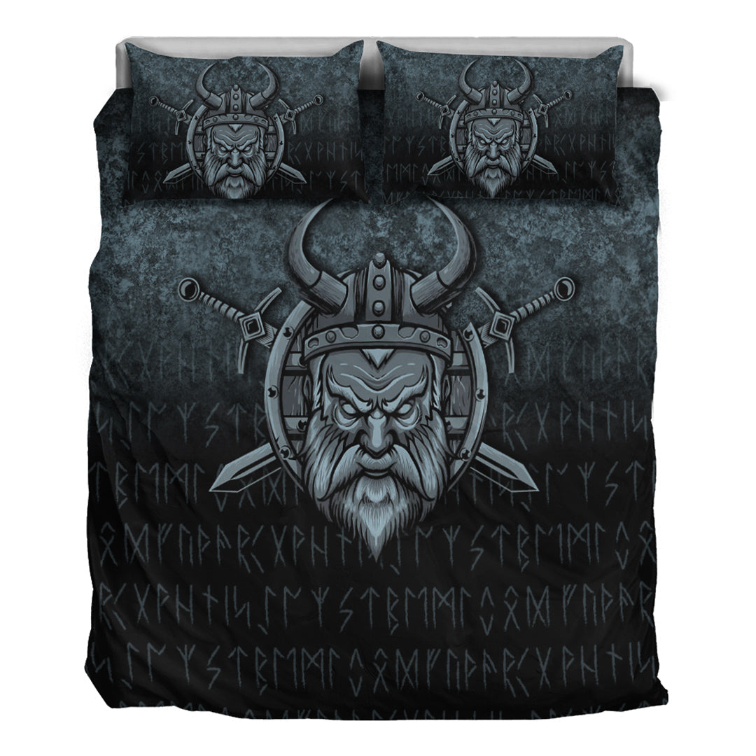 Viking Bedding Set Victory or Valhalla Warrior Ver02