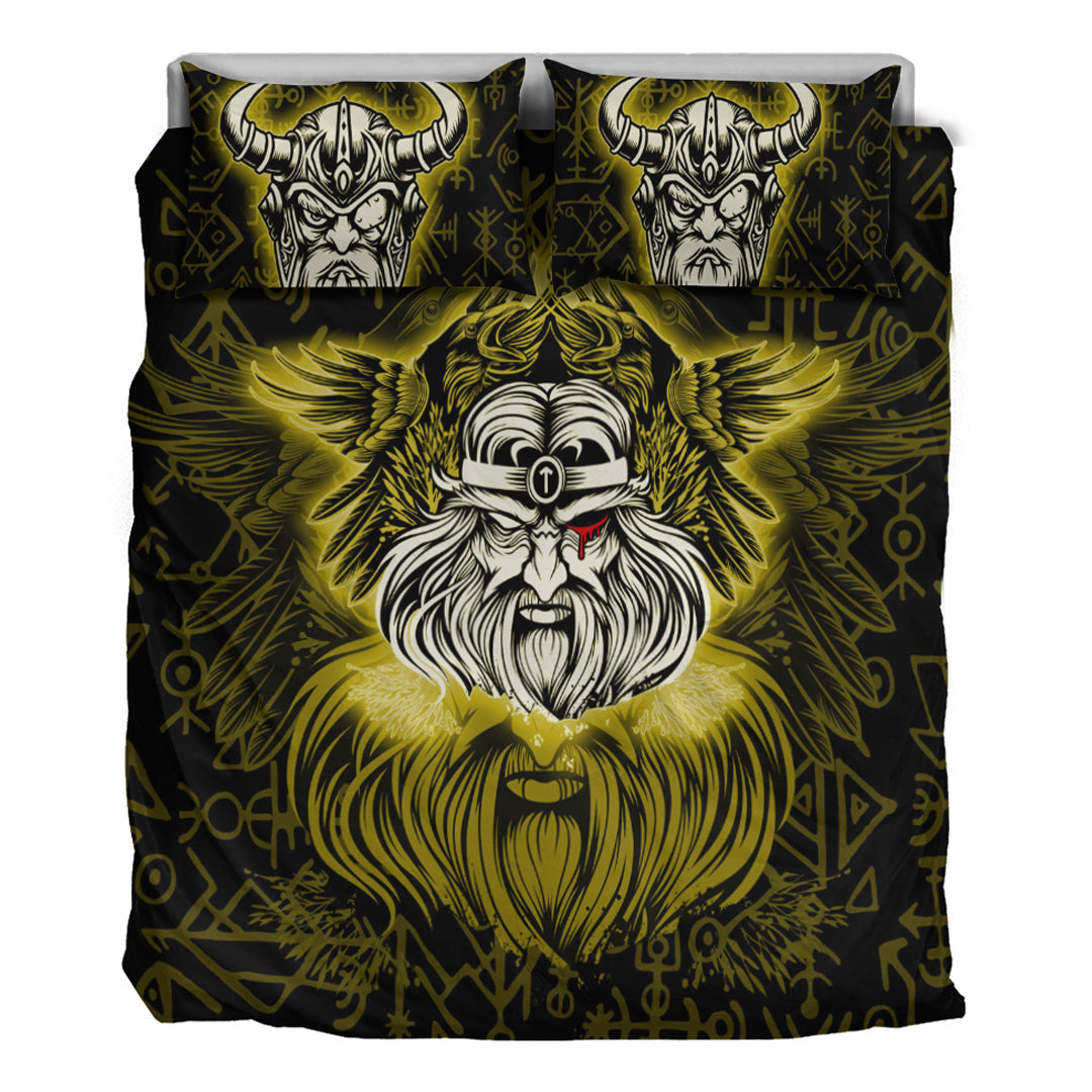 Viking Bedding Set Viking Odin Gold