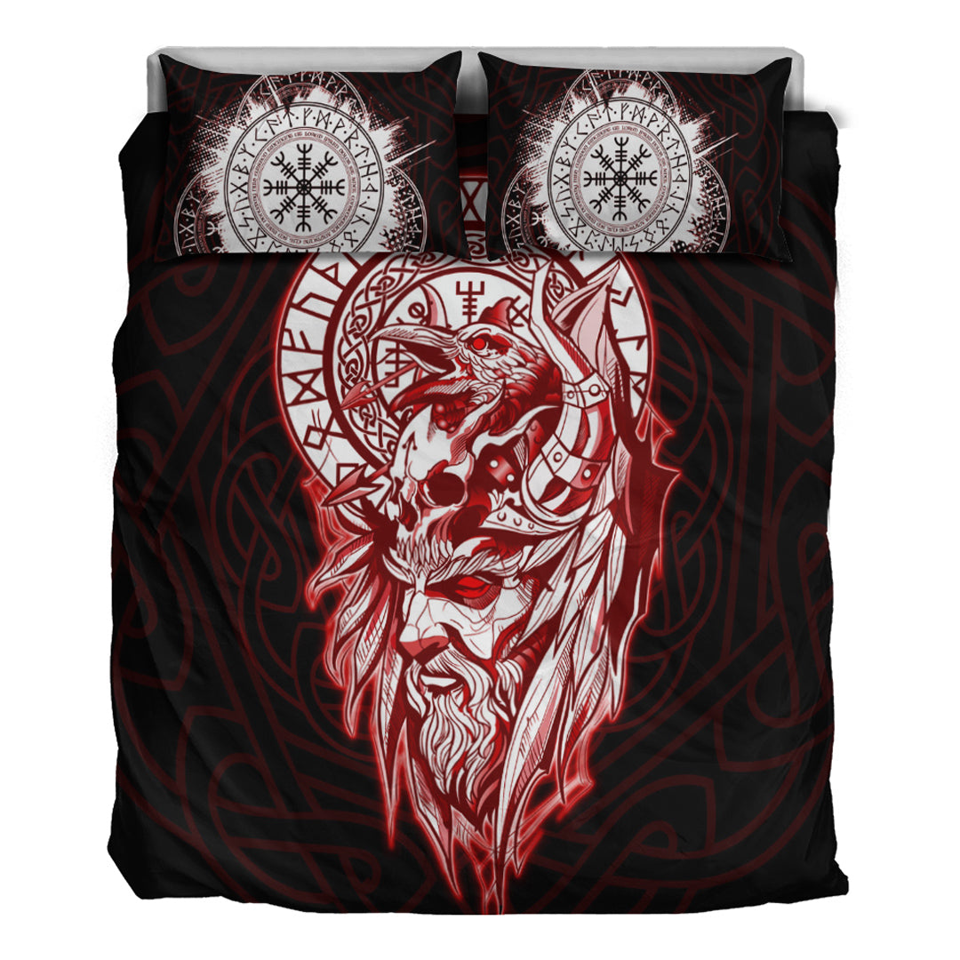 Viking Bedding Set Viking Odin Set Red