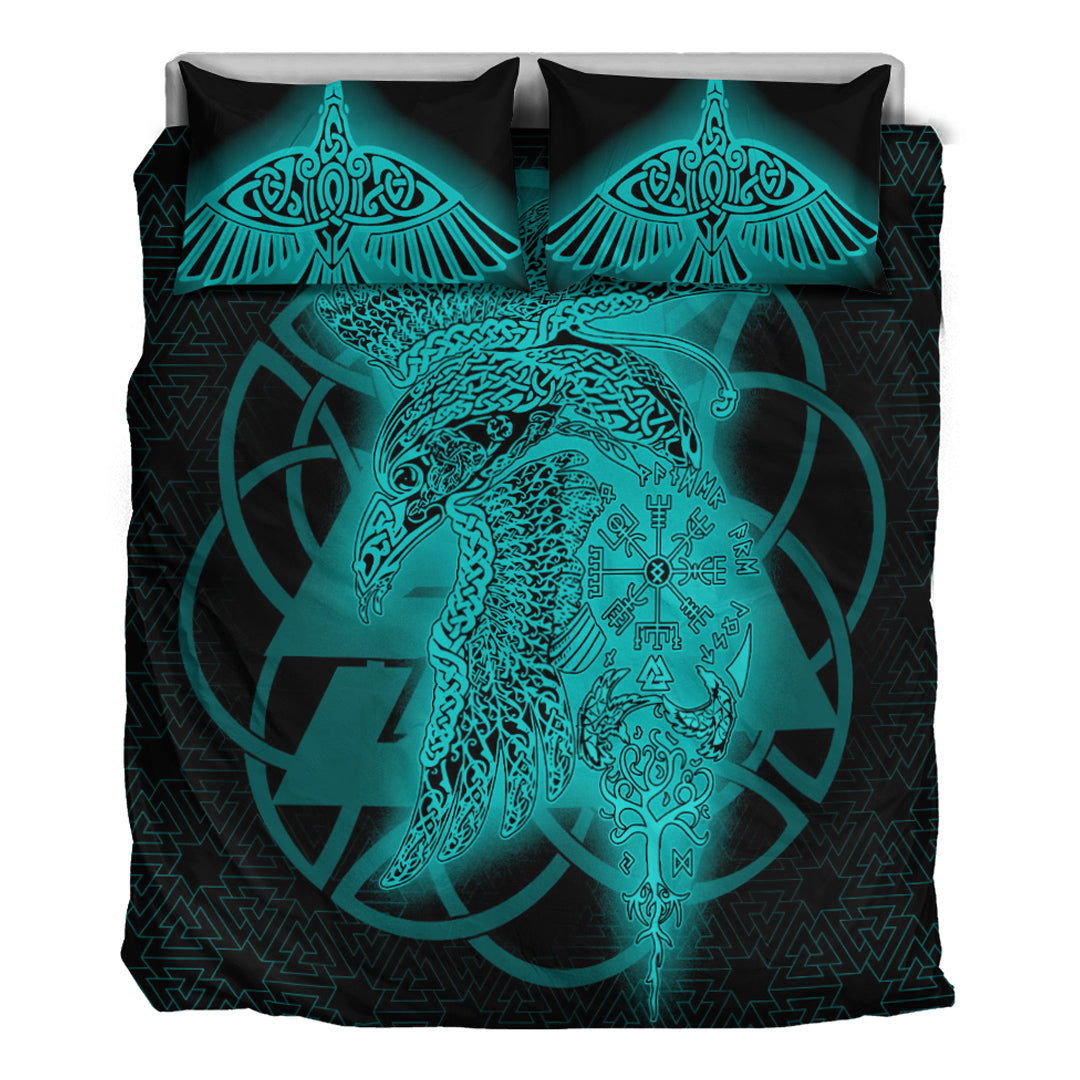 Viking Bedding Set Raven Valknut