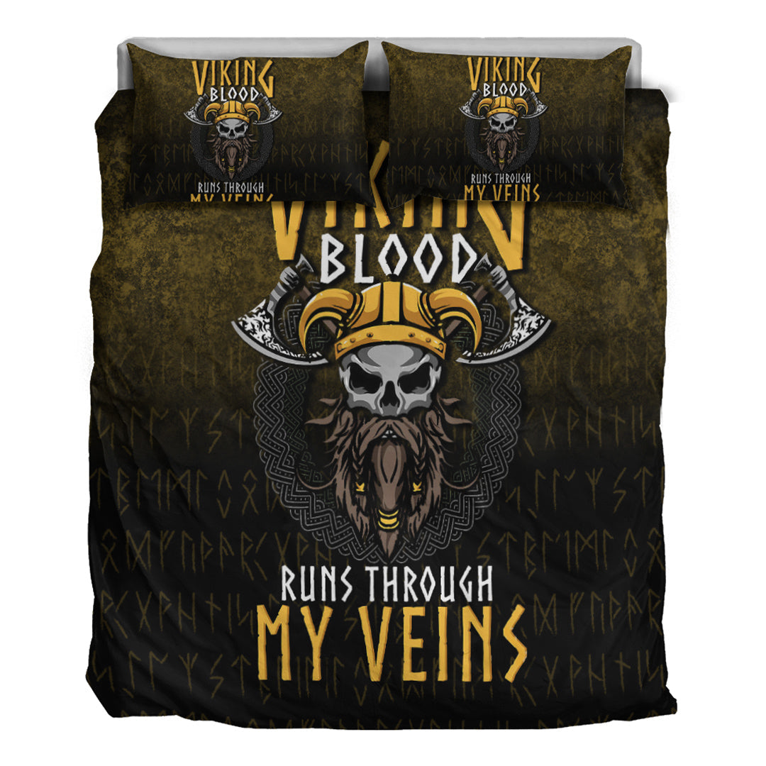 Viking Bedding Set Viking Blood Run Through My Veins Ver03