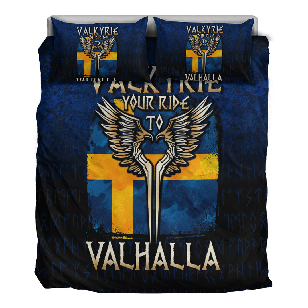 Viking Bedding Set Valkyrie Your Ride to Valhalla Sweden