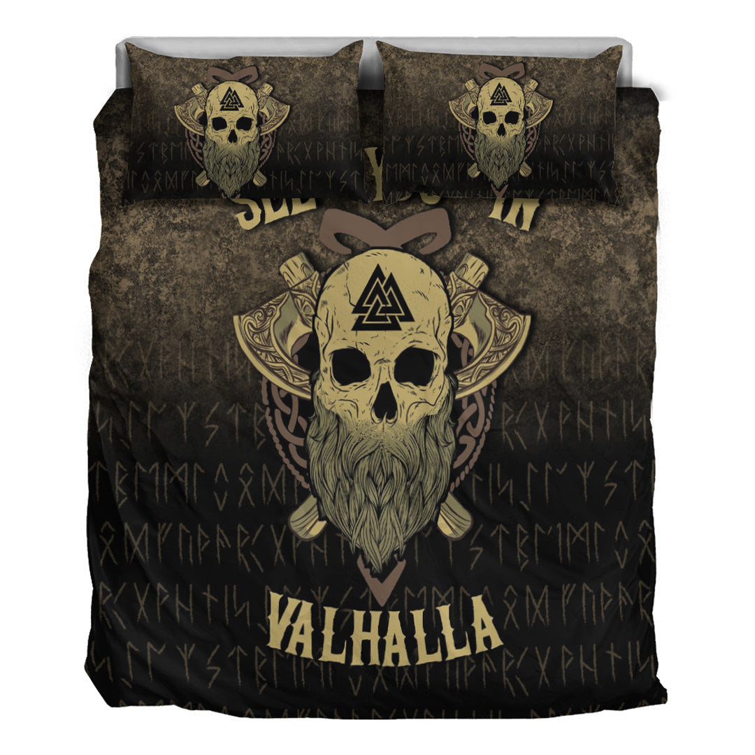 Viking Bedding Set See you in Valhalla