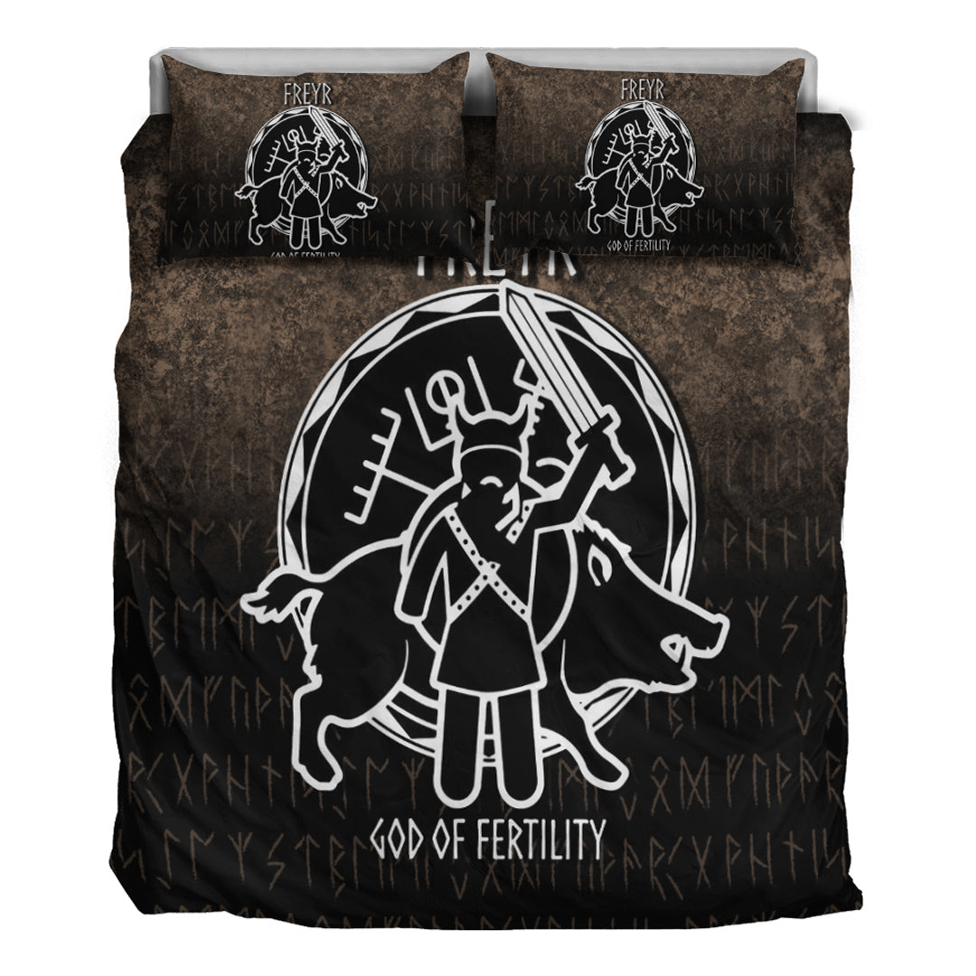 Viking Bedding Set Freyr God Of Fertility