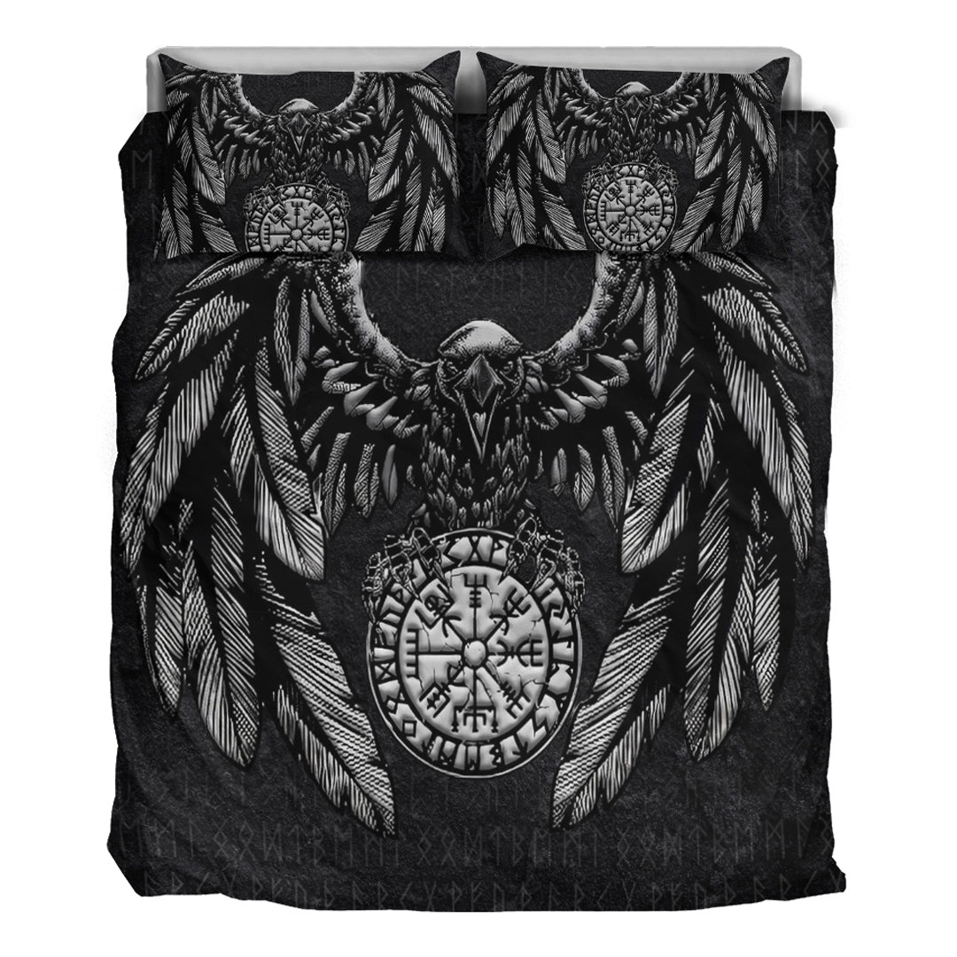 Viking Bedding Set Circle Raven