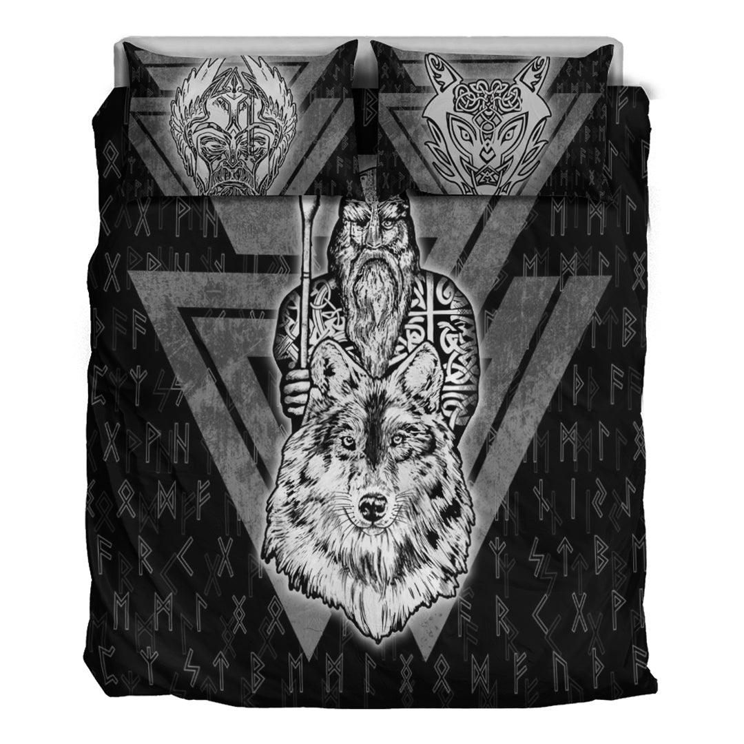 Viking Bedding Set Viking Odin Wolf