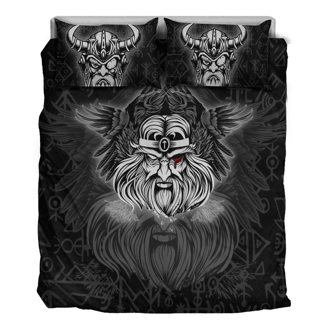 Viking Bedding Set Viking Odin Silver