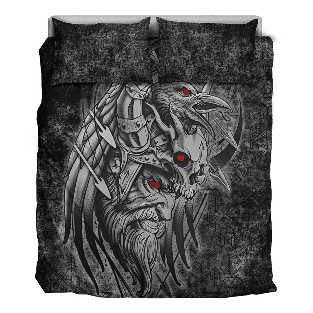 Viking Bedding Set Odin Viking Raven Of Odin Ver01