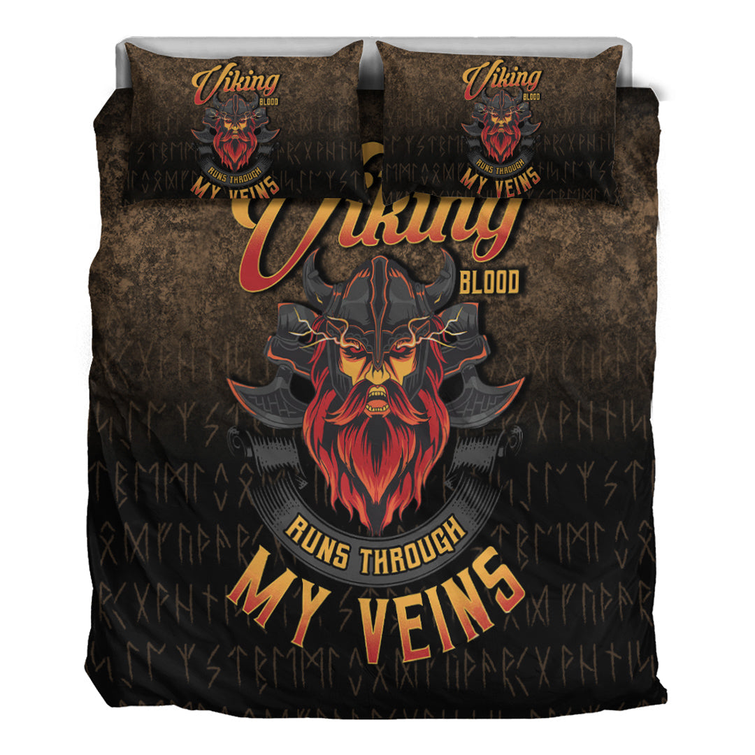 Viking Bedding Set Viking Blood Run Through My Veins Ver02