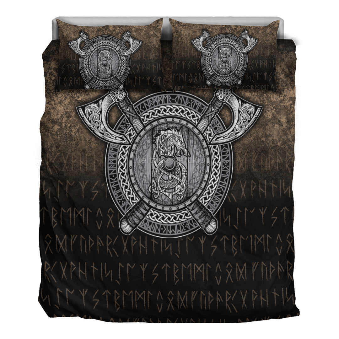 Viking Bedding Set Fenrir Viking Shield