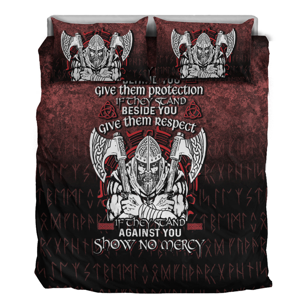 Viking Bedding Set Against You Show No Mercy