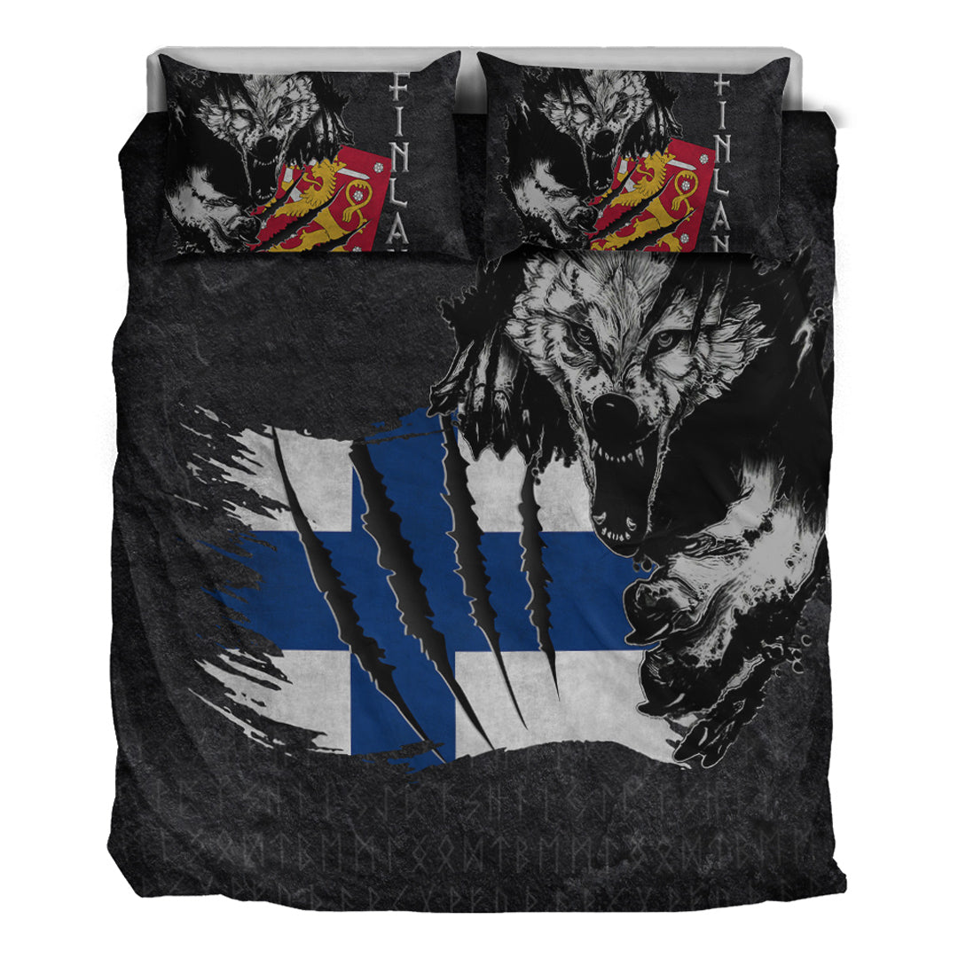 Viking Bedding Set Finland Wolf Style