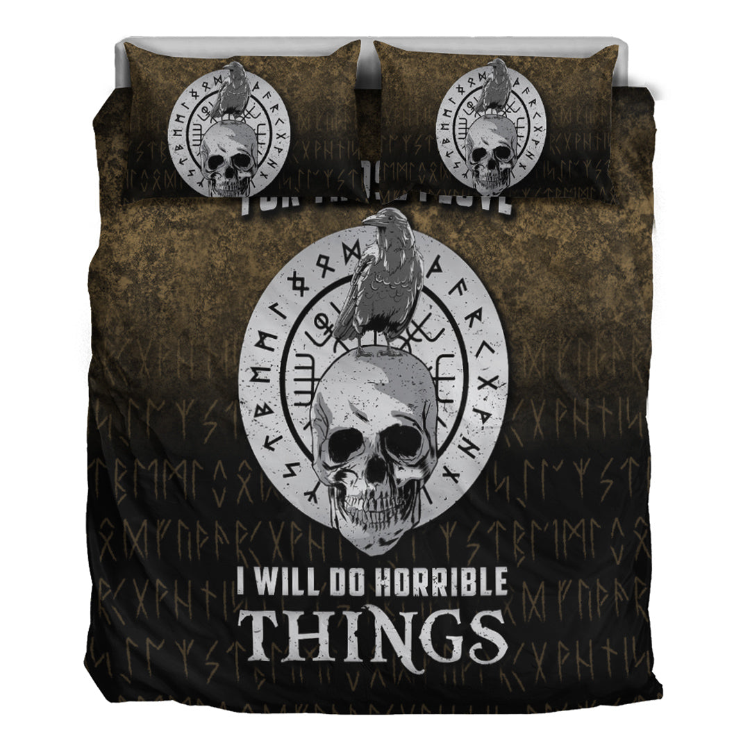 Viking Bedding Set For Those I Love I Will Do Horrible Things Ver02