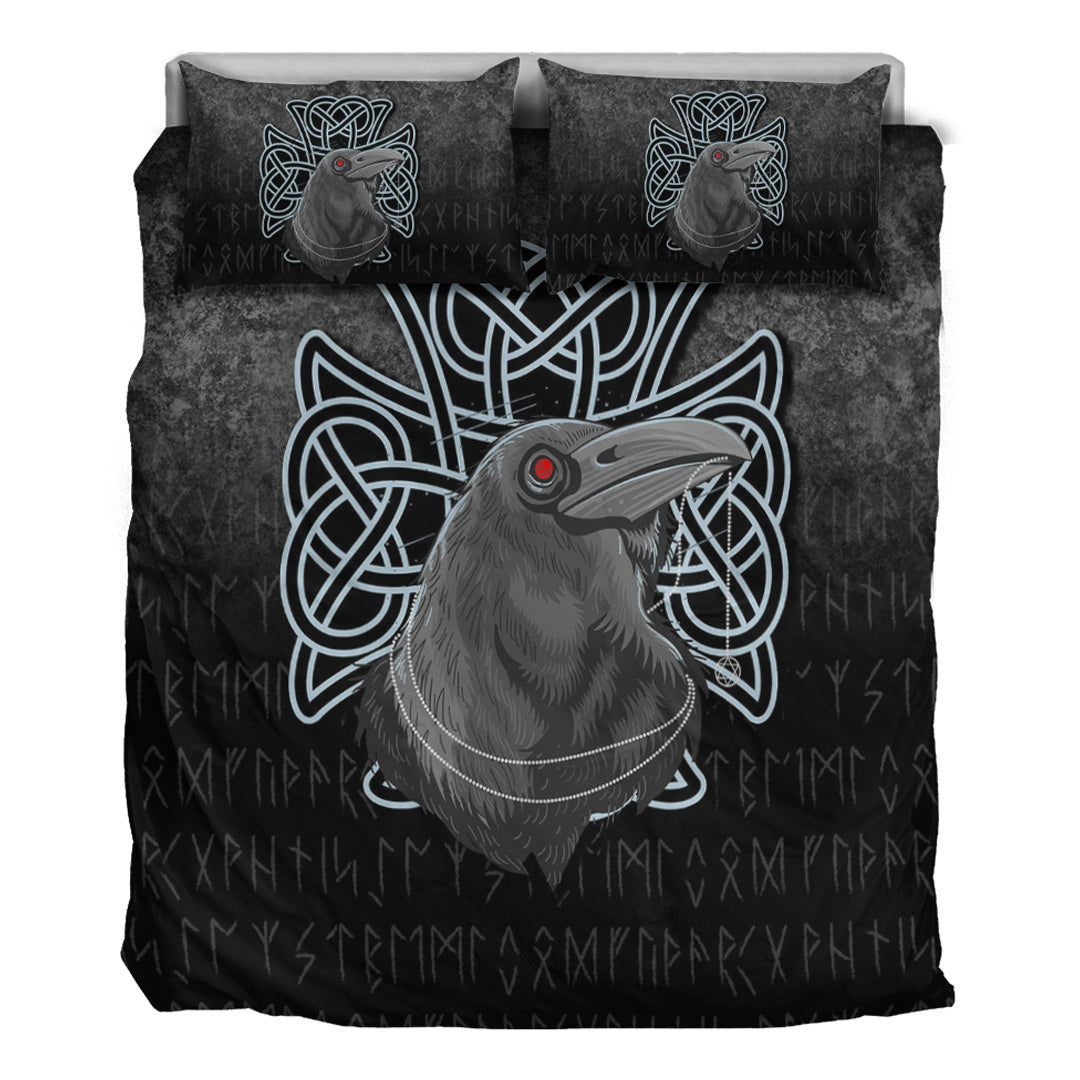 Viking Bedding Set Raven Viking Warrior Norse