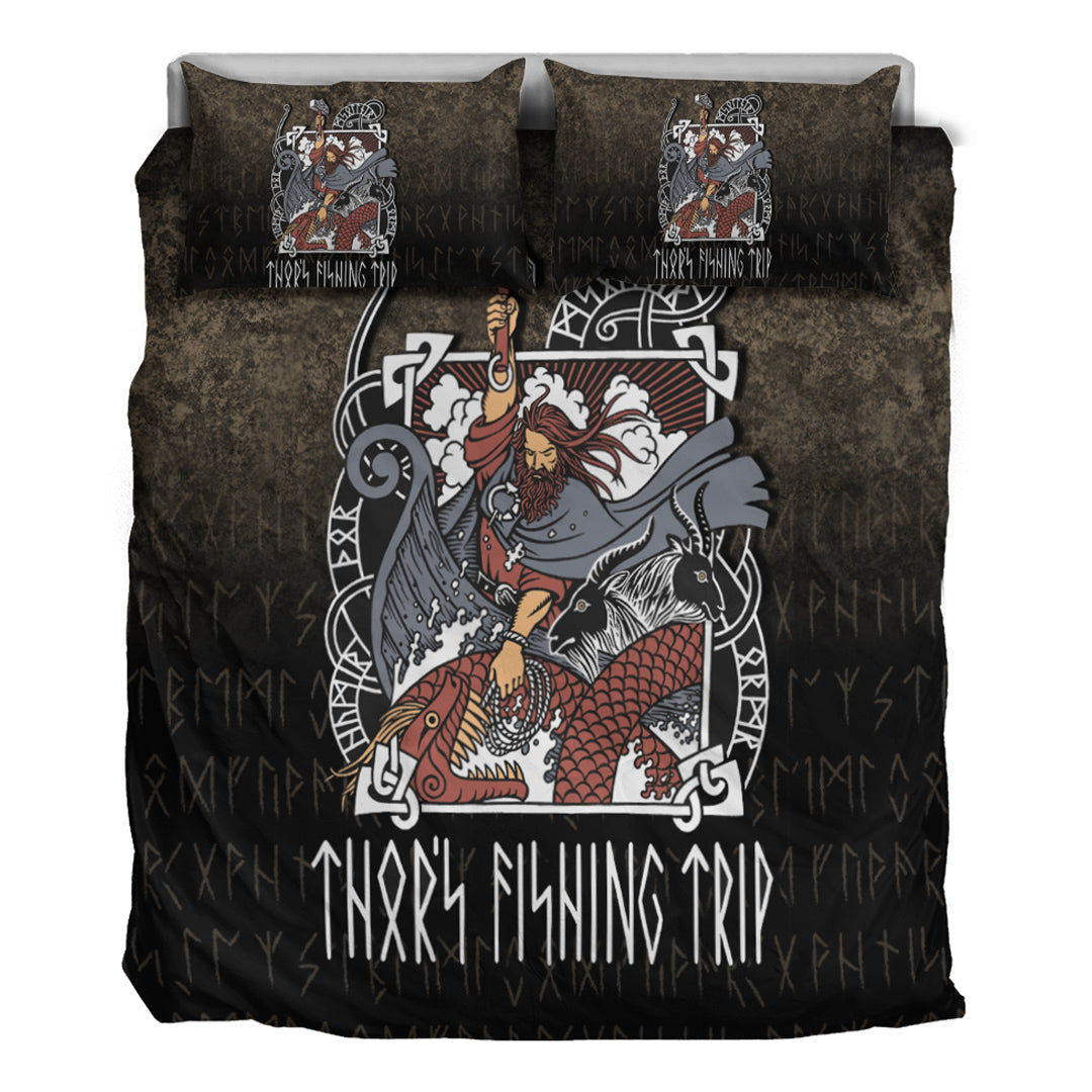 Viking Bedding Set Thor's Fishing Trip