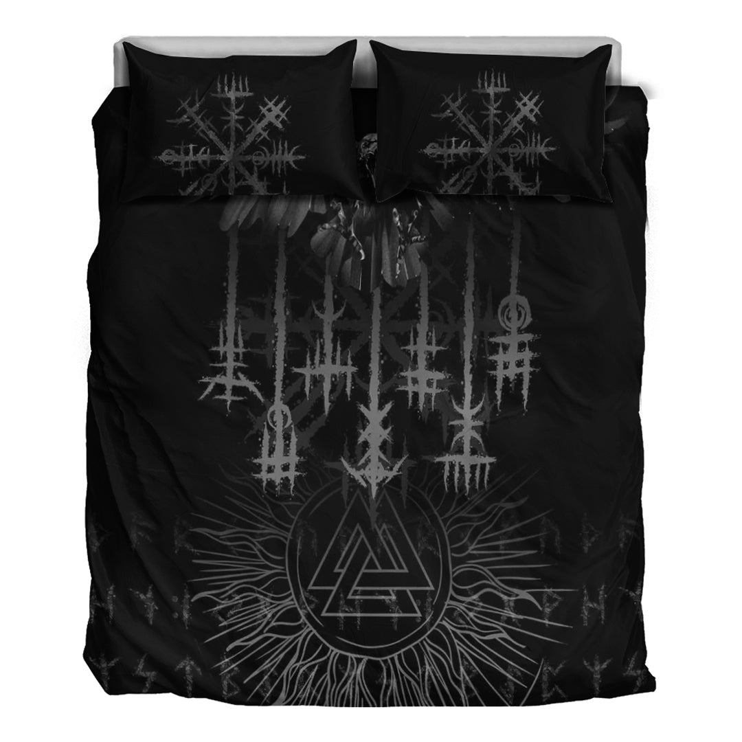 Viking Bedding Set Raven and Valknut