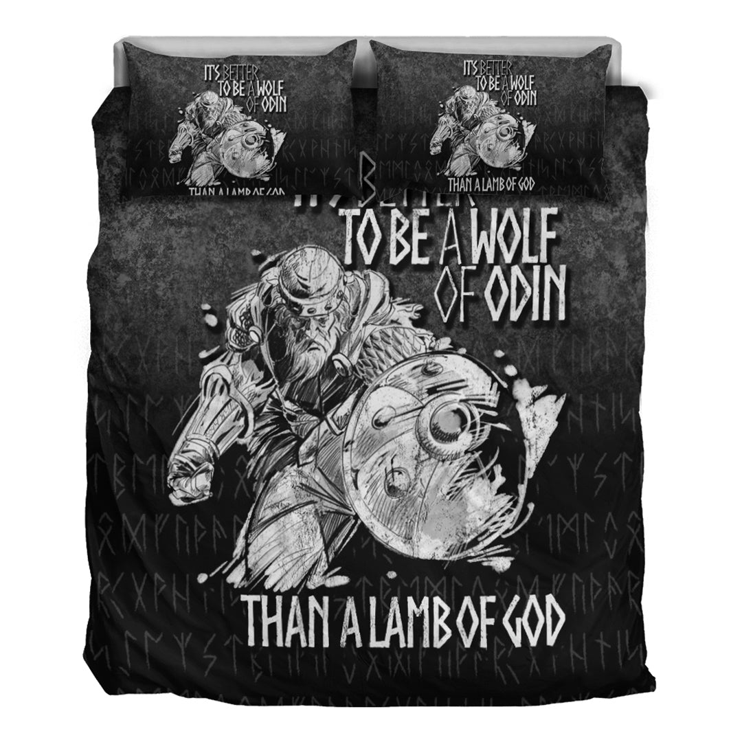 Viking Bedding Set Viking Valhalla Odin It'S Better To Be A Wolf