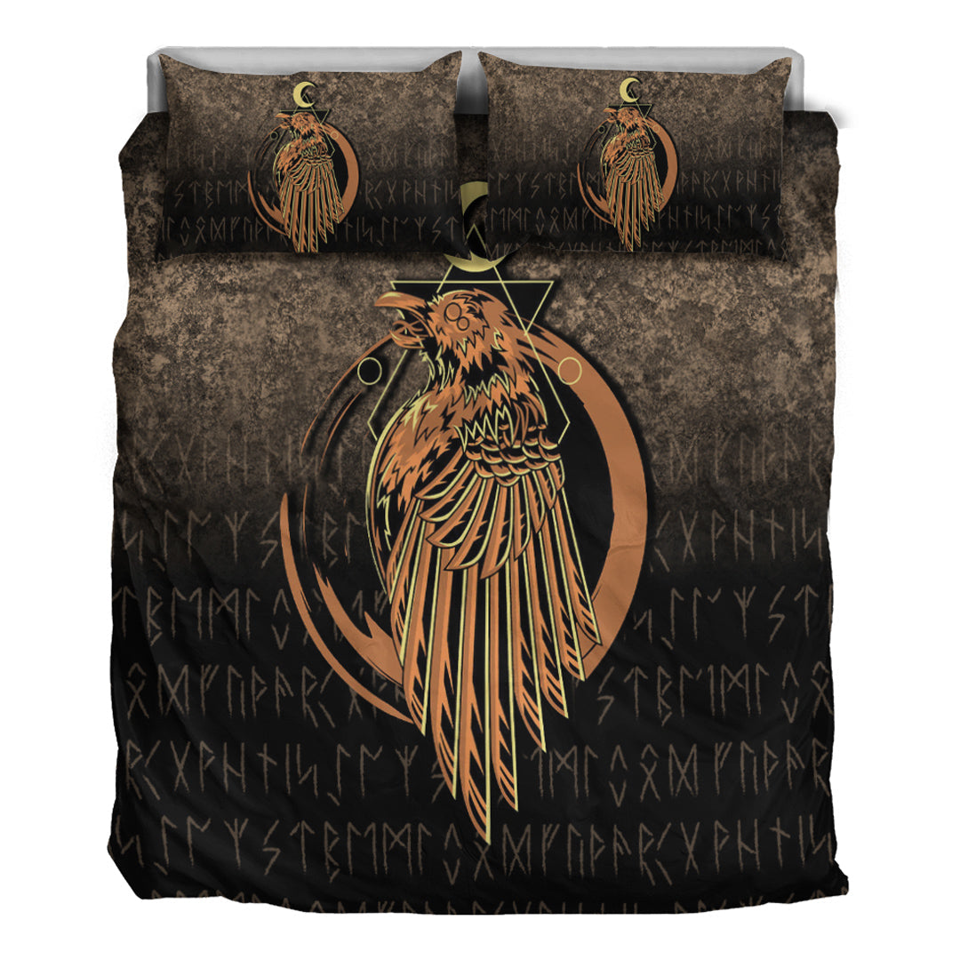 Viking Bedding Set Raven Viking Warrior Valhalla Norse