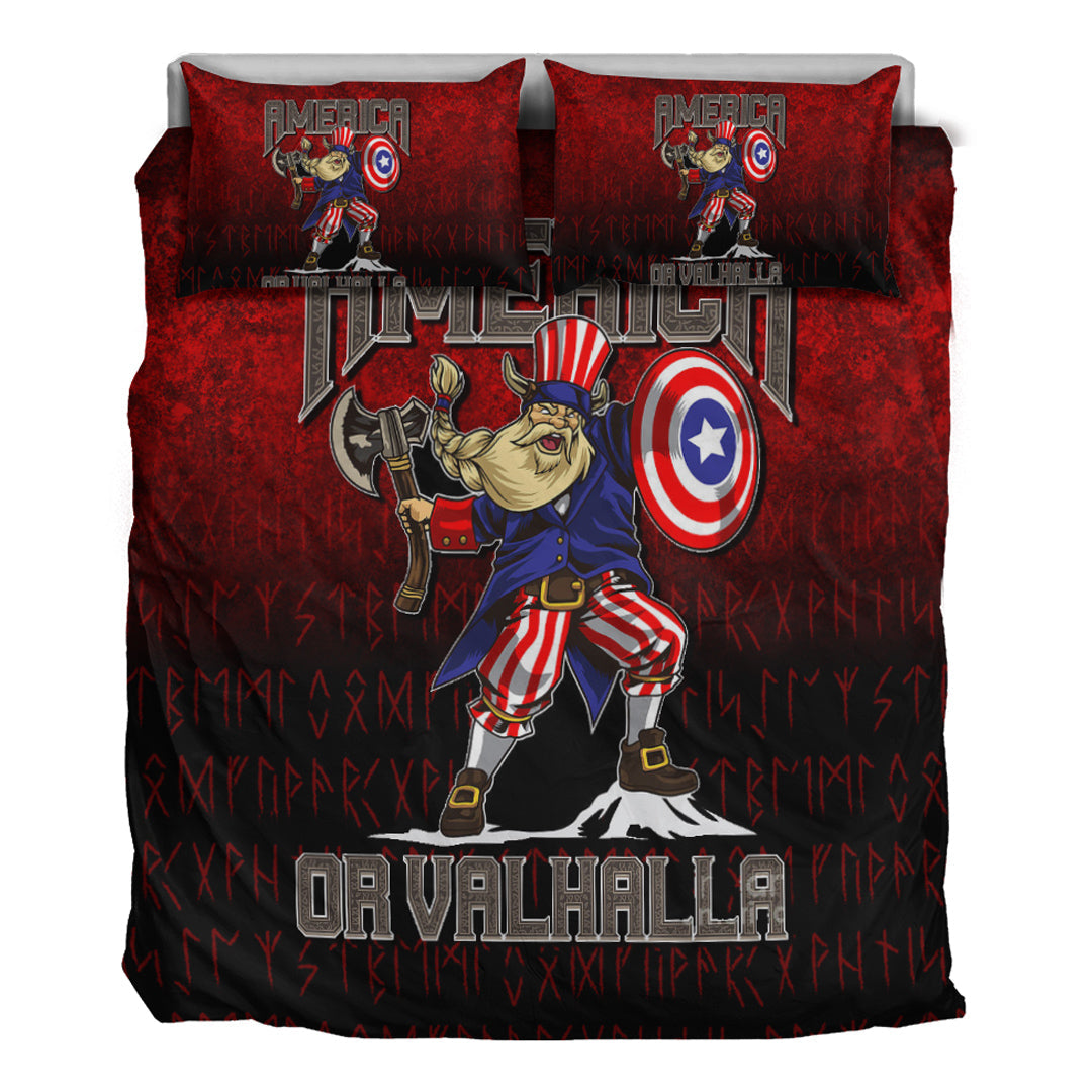 Viking Bedding Set America Or Valhalla Ver02