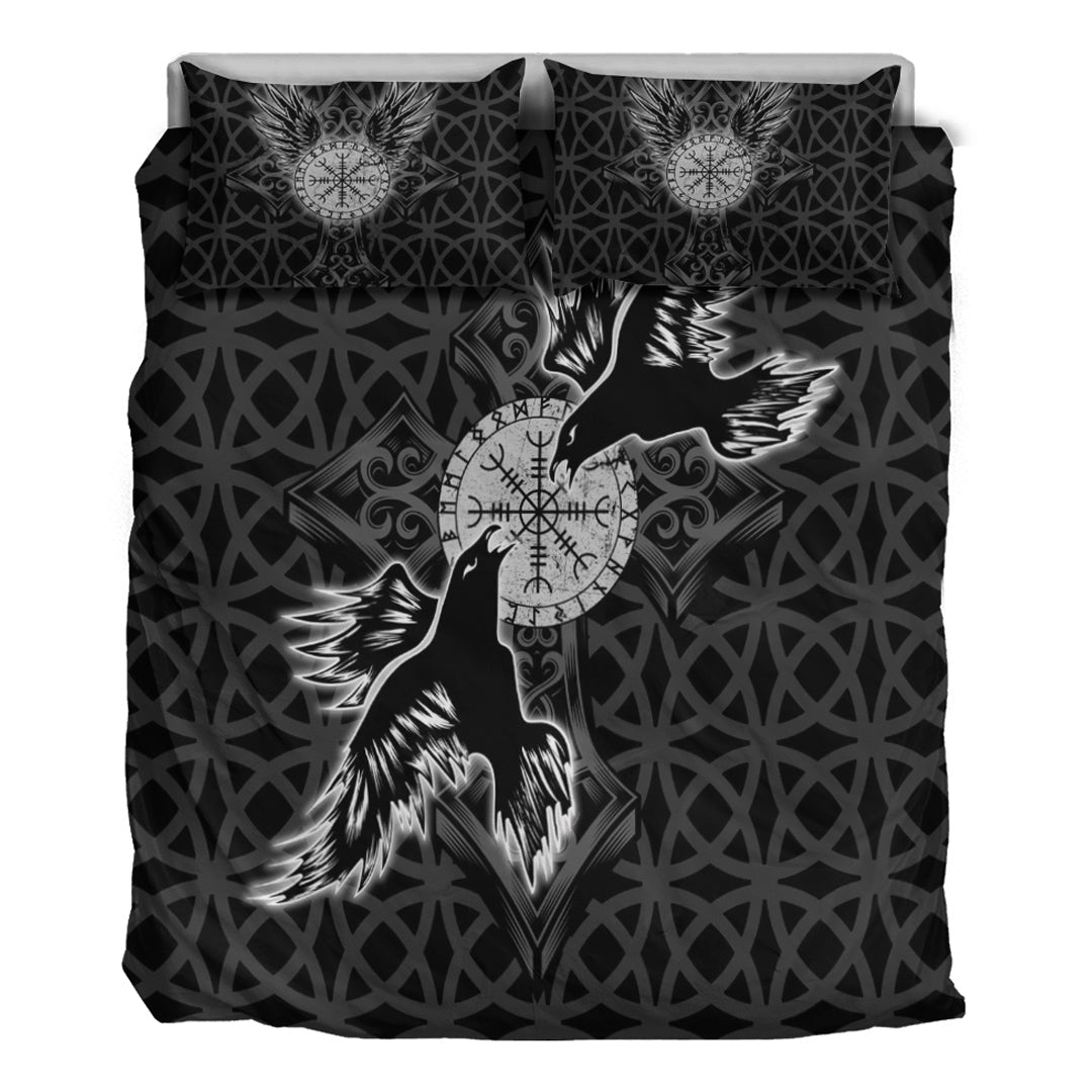 Viking Bedding Set Viking Raven Cross