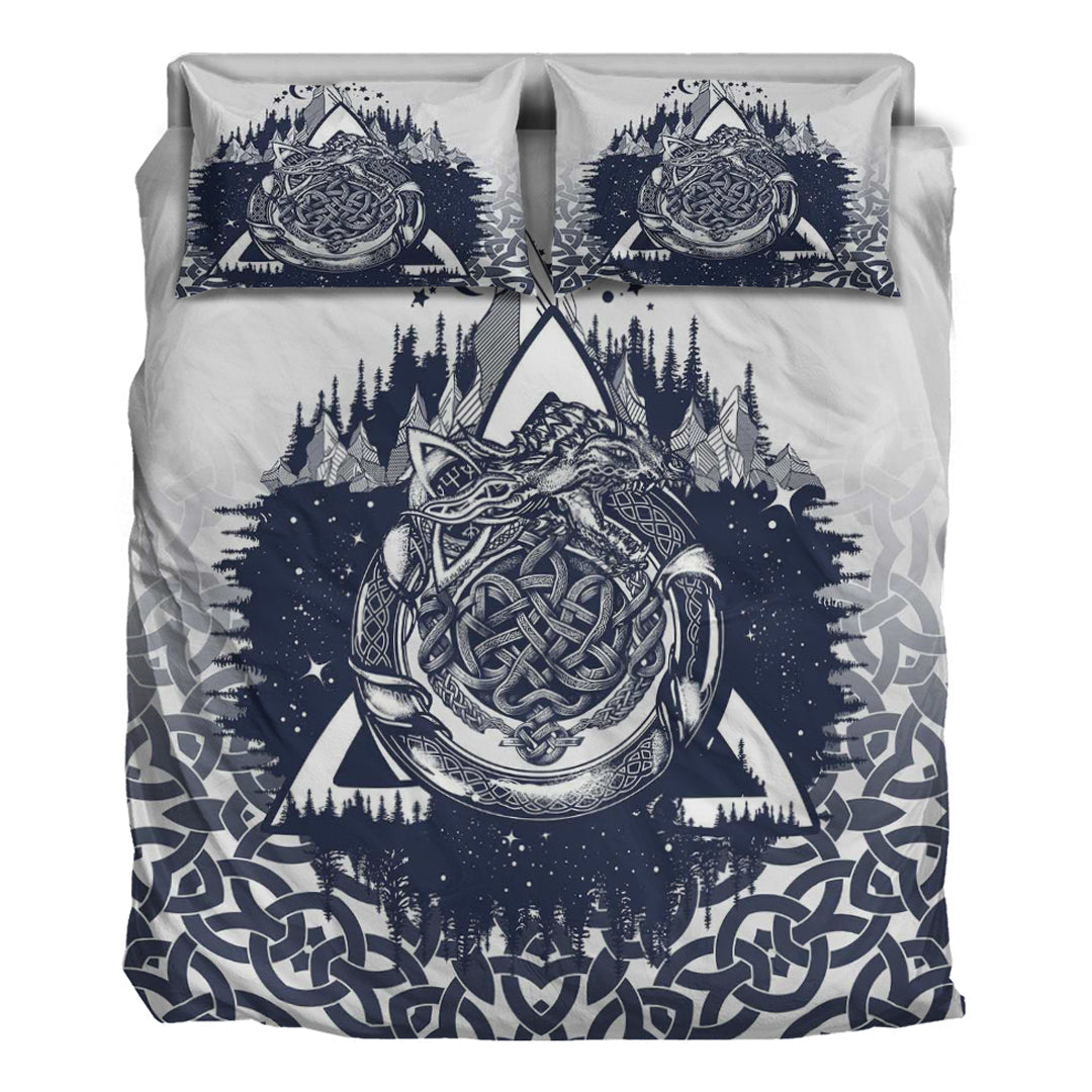 Viking Bedding Set Ouroboros Celtic Style Ver01