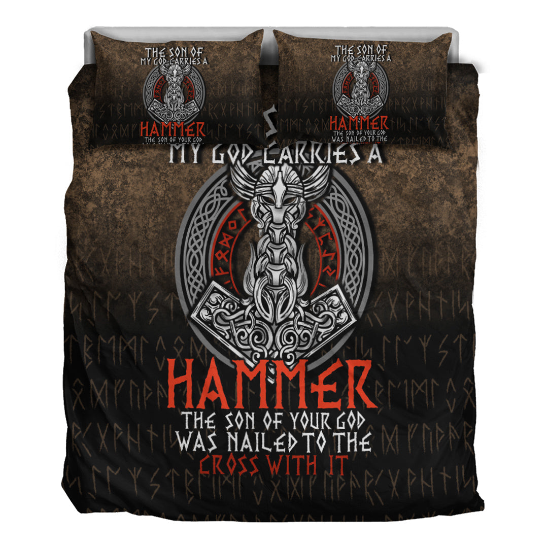 Viking Bedding Set The Son Of My God Odin Style