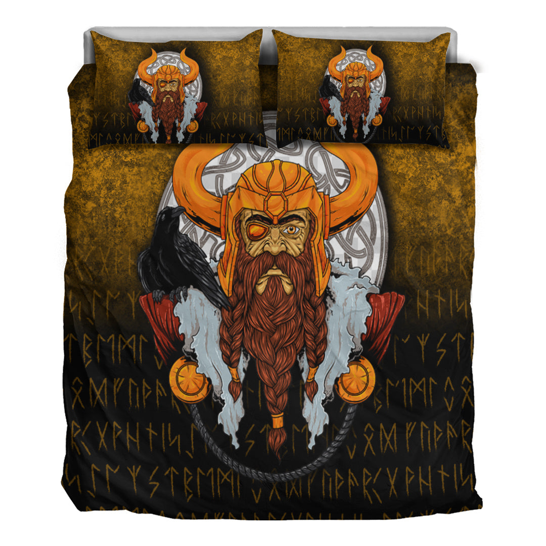 Viking Bedding Set Viking God Odin Raven