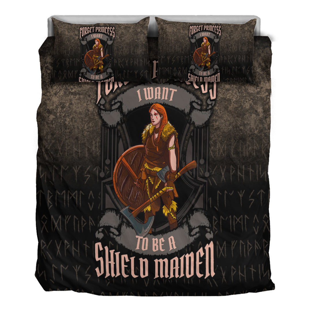 Viking Bedding Set Forget Princess I Want To Be A Shield Maiden